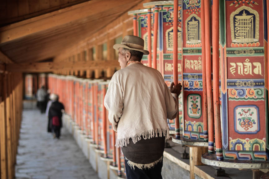 Labrang prayer wheel