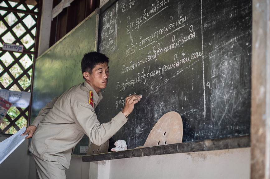 Laos blackboard uniform