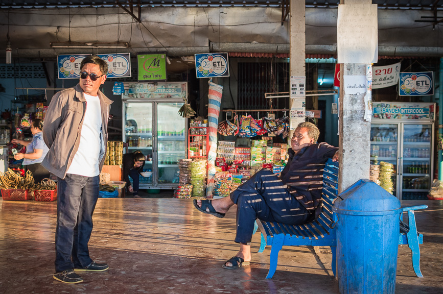 Laos waiting in lines