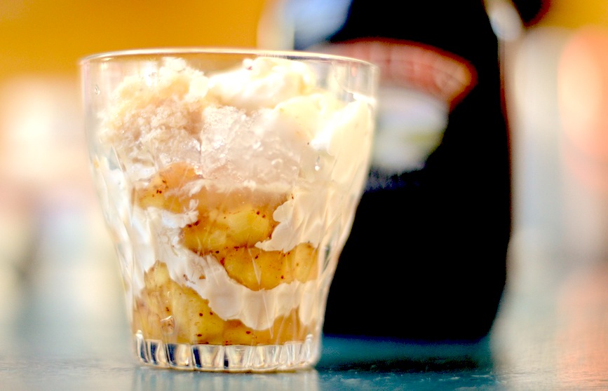 caramel apples and baileys granita