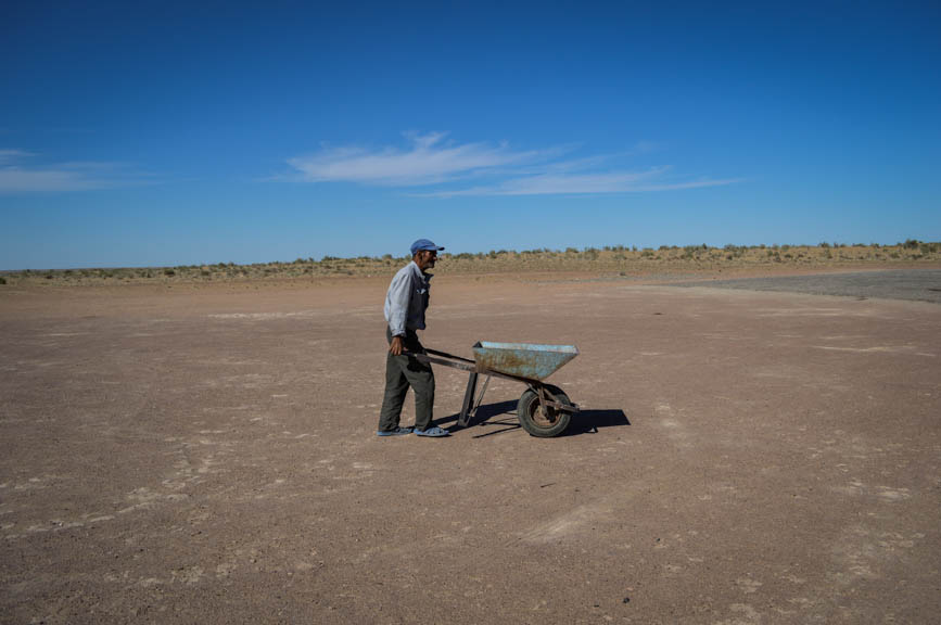 man in desert