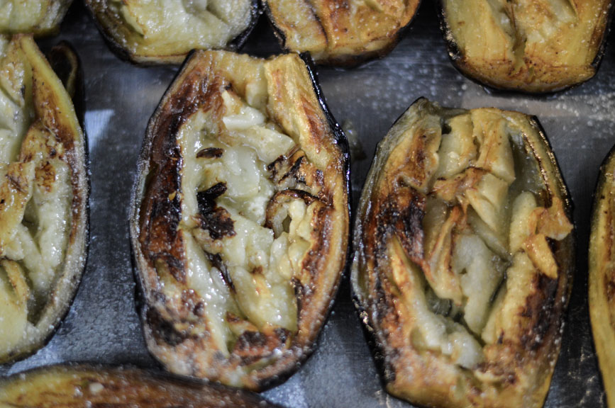 slashed aubergines_